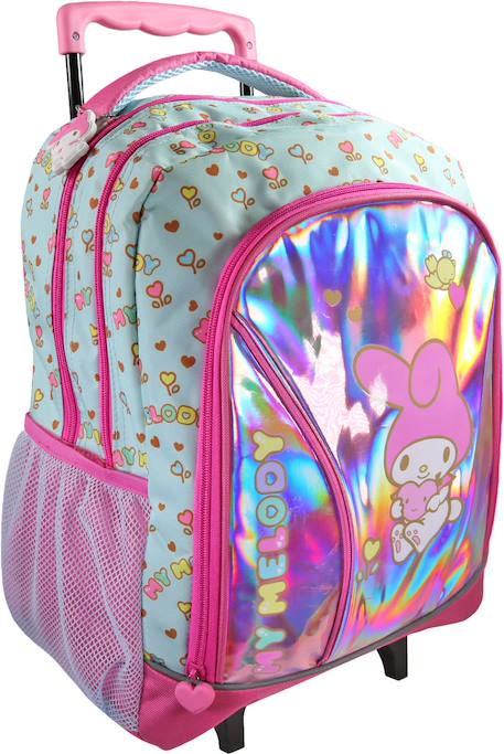 My melody - sac àroulettes scolaire birdy - rose - effet holographique - 2 compartiments Rose 2 - vertbaudet enfant 