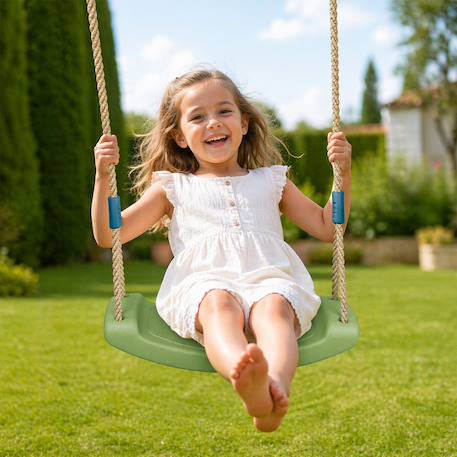 Balançoire plastique pour enfants à partir de 3 ans vert pâle 1 - vertbaudet enfant 