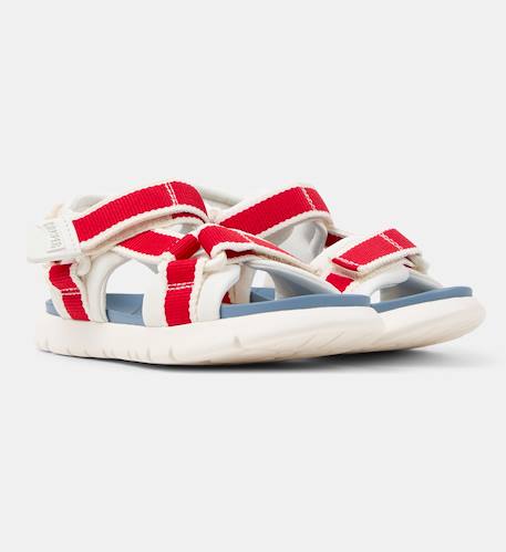 Sandales garçon cuir ORUGA Blanc bleu+Blanc rouge+Bleu blanc 8 - vertbaudet enfant 