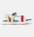 Sandales garçon cuir ORUGA Blanc bleu+Blanc rouge+Bleu blanc 1 - vertbaudet enfant 
