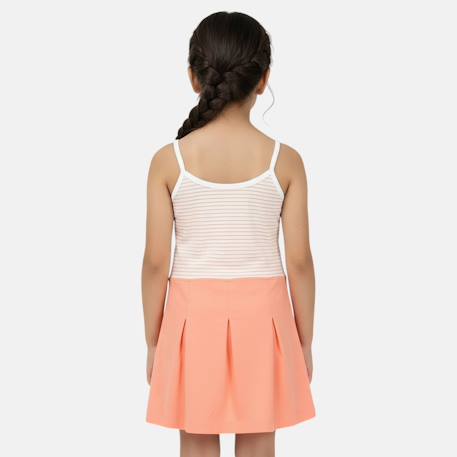 Robe  fille imprimé logo col rond Corail 3 - vertbaudet enfant 