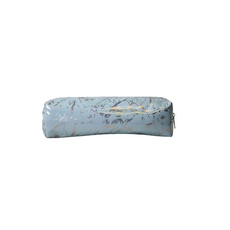 Trousse scolaire rectangulaire brillante - bleu - fille - 1 compartiment Bleu 4 - vertbaudet enfant 