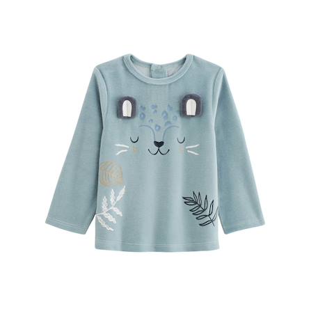 Pyjama enfant 2 pièces en velours félintrépide Bleu 3 - vertbaudet enfant 