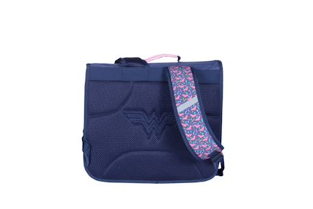 Wonder woman - cartable scolaire 38 cm - fille - bleu/rose - 2 compartiments Bleu 3 - vertbaudet enfant 