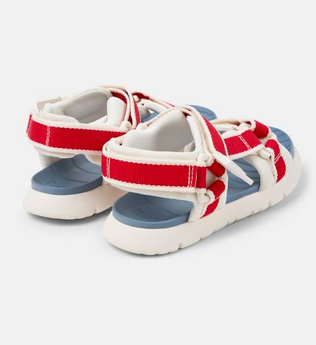 Sandales garçon cuir ORUGA Blanc bleu+Blanc rouge+Bleu blanc 10 - vertbaudet enfant 