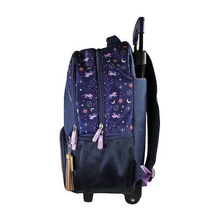 Bella sara - sac à dos - roulettes enfant - fille - bleu nuit - 2 compartiments Bleu 3 - vertbaudet enfant 
