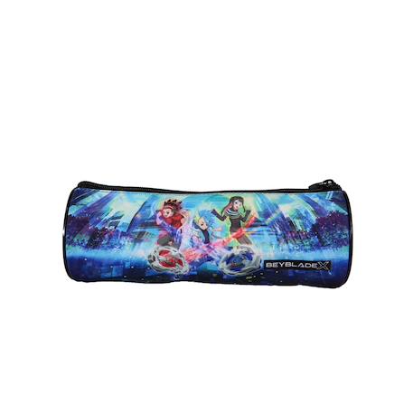 Beyblade - ? Trousse scolaire ronde - bleu - garçon - 1 compartiment Bleu 4 - vertbaudet enfant 