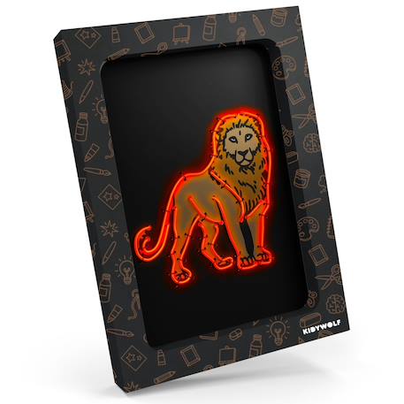 Kit création déco murale lumineuse kidyneon animaux Noir 3 - vertbaudet enfant 
