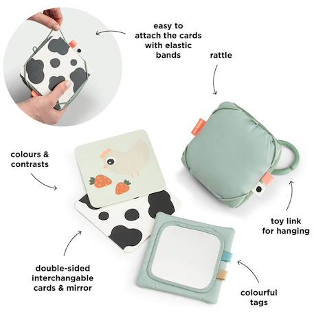 Support de cartes à motifs contrastés tiny farm Vert 5 - vertbaudet enfant 