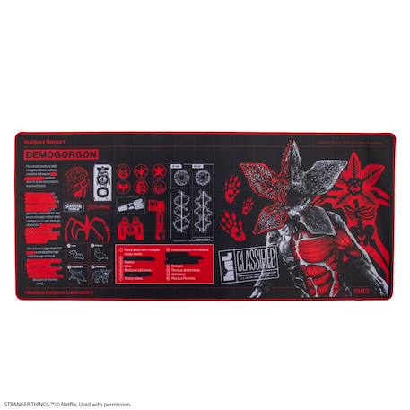 Tapis de bureau rapport : démogorgon - stranger things Noir 2 - vertbaudet enfant 