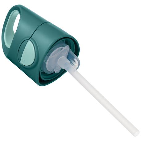 Gourde en tritan avec paille indigo (450 ml) Rose+Vert 11 - vertbaudet enfant 