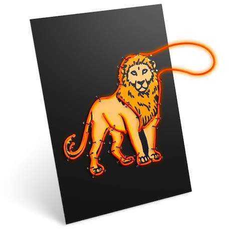 Kit création déco murale lumineuse kidyneon animaux Noir 1 - vertbaudet enfant 