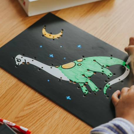 Kit création déco murale lumineuse kidyneon dinosaure Noir 6 - vertbaudet enfant 