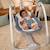 Balancelle pliable et électrique chambray Blanc, bleu 2 - vertbaudet enfant 