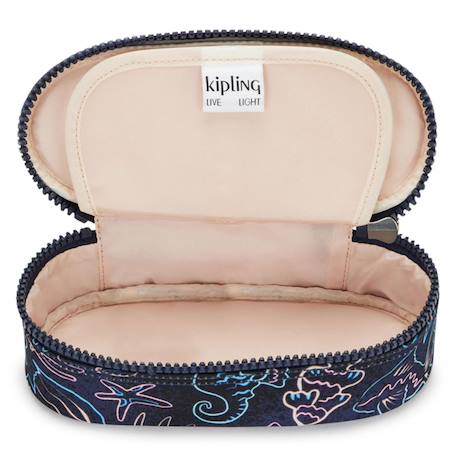 Trousse fille zippée nylon duobox kipling organisation 14 porte-stylos Bleu / rose+Gris / vert+Noir / bleu / blanc+Noir / bleu / gris 3 - vertbaudet enfant 