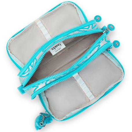 Trousse à crayons nylon 3 zips 32 emplacements Bleu / gris+Bleu / noir+Bleu / rose+Bleu aqua+Gris / bleu 3 - vertbaudet enfant 