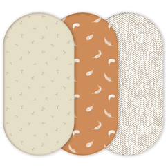 Puériculture-Lot de 3 housses de matelas à langer boho (40 x 80 cm)