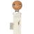 Attache tétine bébé coton bio avec pince et anneau Bleu, marron, écru 2 - vertbaudet enfant 