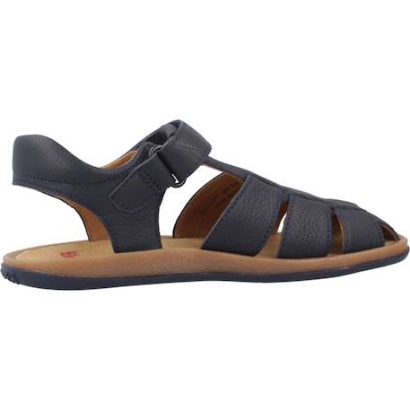 Sandales fille smooth leather bicho Bleu+Bleu marine 1 - vertbaudet enfant 