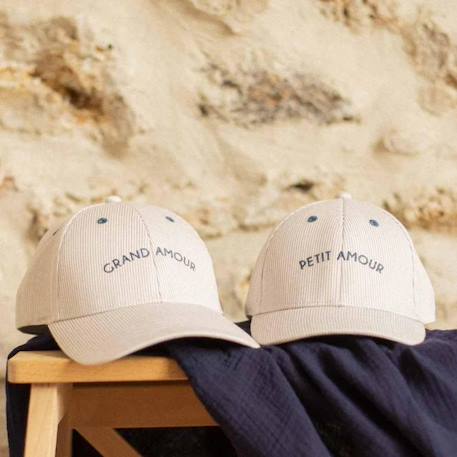 Casquette enfant petit amour (3-6 ans) Crème, bleu 3 - vertbaudet enfant 