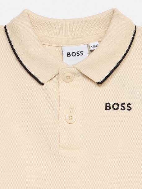 Polo garçon à manches courtes Beige+Bleu gris+Vert 2 - vertbaudet enfant 