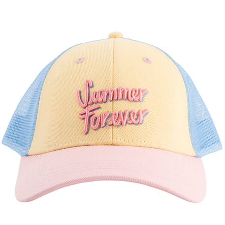 Casquette enfant trucker summer forever (7-12 ans) Pastel, rose, jaune et bleu 2 - vertbaudet enfant 