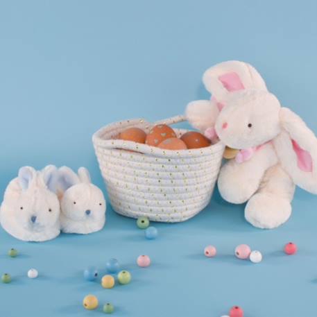 Coffret chaussons hochet mon tout petit lapin rose (0-6 mois) Rose 3 - vertbaudet enfant 