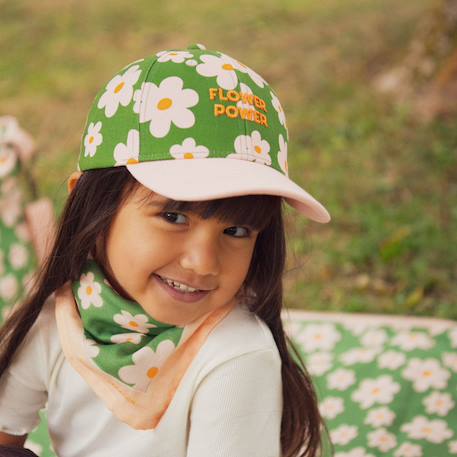 Casquette enfant flower power (3-6 ans) Vert, rose, jaune 4 - vertbaudet enfant 