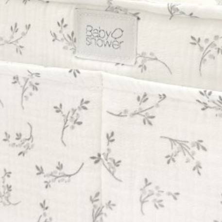 Panier de toilette bébé coton bio rangement change Ecru, vert 2 - vertbaudet enfant 