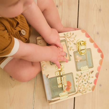 Tableau d'activités à serrures Beige, orange, vert 6 - vertbaudet enfant 