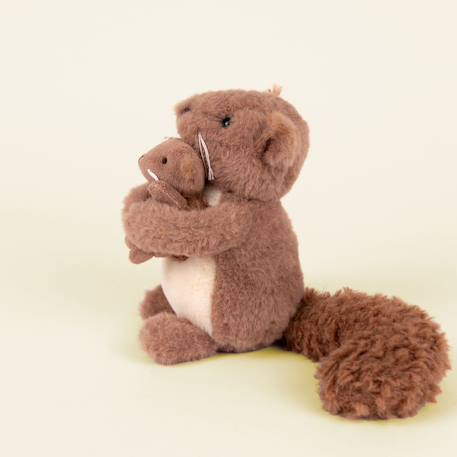 Peluche maman et bébé écureuil (15 cm) Beige, marron 4 - vertbaudet enfant 