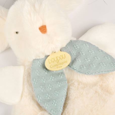 Doudou lapin bonbon (25 cm) Blanc, bleu+Blanc, vert 5 - vertbaudet enfant 