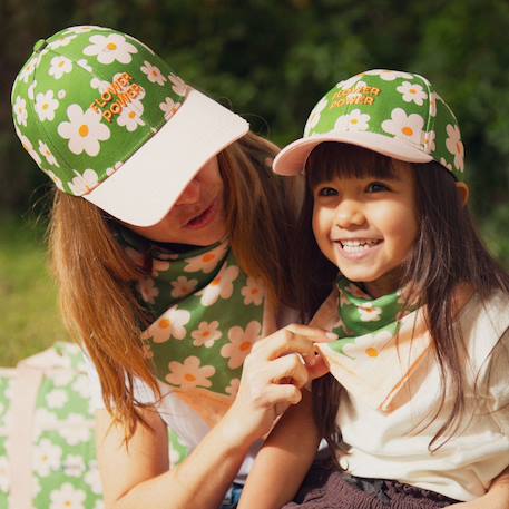 Casquette enfant flower power (3-6 ans) Vert, rose, jaune 6 - vertbaudet enfant 