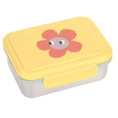 Puériculture-Repas-Vaisselle, coffret repas-Boîte à goûter en inox happy trails flower