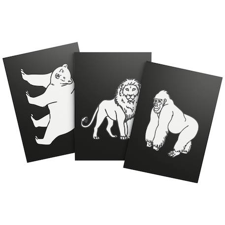 Kit création déco murale lumineuse kidyneon animaux Noir 4 - vertbaudet enfant 
