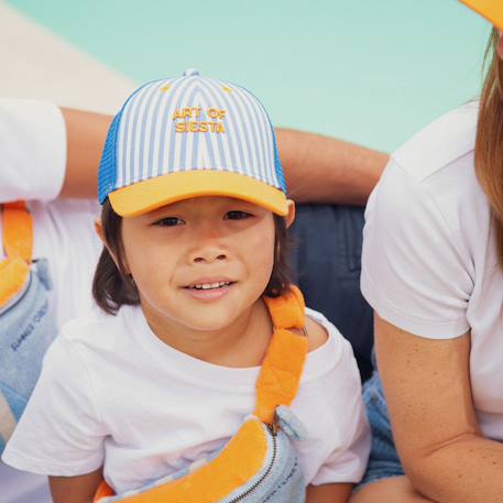 Casquette enfant trucker rayée art of siesta (3-6 ans) Bleu, orange 2 - vertbaudet enfant 