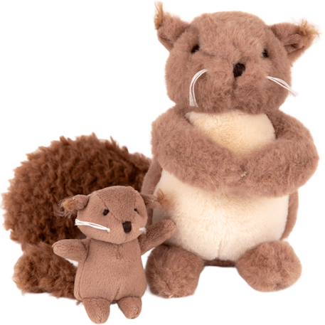 Peluche maman et bébé écureuil (15 cm) Beige, marron 1 - vertbaudet enfant 