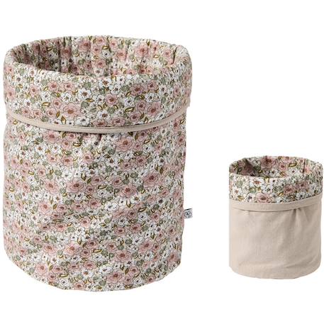 Lot de 2 paniers de toilette afternoon tea Beige, rose thé, marron 1 - vertbaudet enfant 