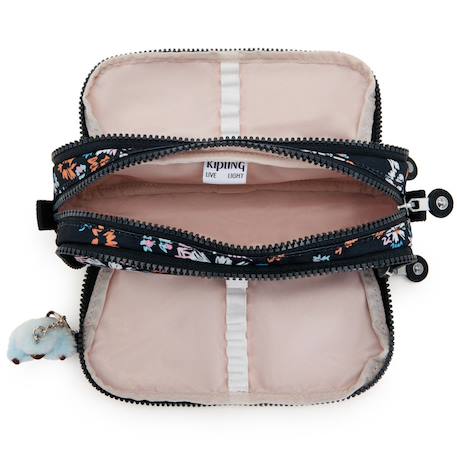 Trousse à crayons nylon 3 zips 32 emplacements Bleu / gris+Bleu / noir+Bleu / rose+Bleu aqua+Gris / bleu+Noir/blanc/bleu/orange 21 - vertbaudet enfant 