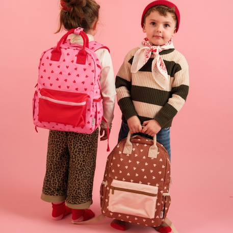 Sac à dos coeurs Rose, rouge 5 - vertbaudet enfant 