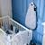 Cape de bain + gant bambou forêt enchantée Bleu, blanc 3 - vertbaudet enfant 