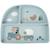 Assiette à compartiments ventouse tiny farm Bleu+Rose 1 - vertbaudet enfant 