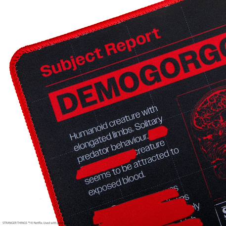 Tapis de bureau rapport : démogorgon - stranger things Noir 4 - vertbaudet enfant 