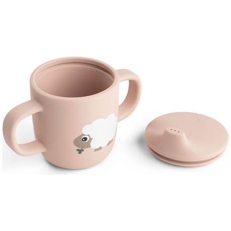Tasse à bec à 2 anses en silicone tiny farm Rose 2 - vertbaudet enfant 