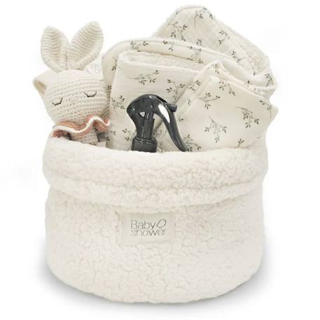 Panier de toilette mouton (18 cm) Ecru 2 - vertbaudet enfant 