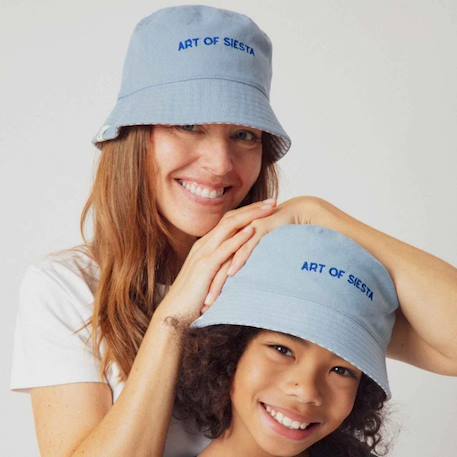 Bob enfant réversible art of siesta large rayure (3-6 ans) Bleu, crème 4 - vertbaudet enfant 