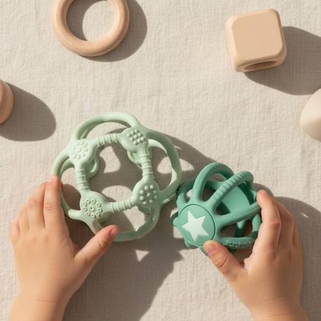 Lot de 2 balles sensorielles en silicone Vert 5 - vertbaudet enfant 
