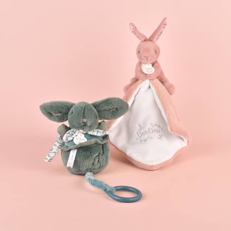 Doudou bébé tout doux avec mouchoir – compagnon rassurant et facile à emporter dès la naissance Rose 5 - vertbaudet enfant 