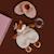 Coffret doudou et chaussons mina marron (0-6 mois) Marron, rose 3 - vertbaudet enfant 