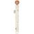 Attache tétine bébé coton bio avec pince et anneau Bleu, marron, écru 1 - vertbaudet enfant 